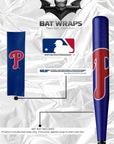 MLB Philadelphia Phillies Bat Wrap For Composite & Wood Bat - Bat Wraps