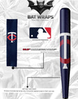 MLB Minnesota Twins Bat Wrap For Composite & Wood Bat - Bat Wraps