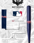 MLB Atlanta Braves Bat Wrap For Composite & Wood Bat - Bat Wraps