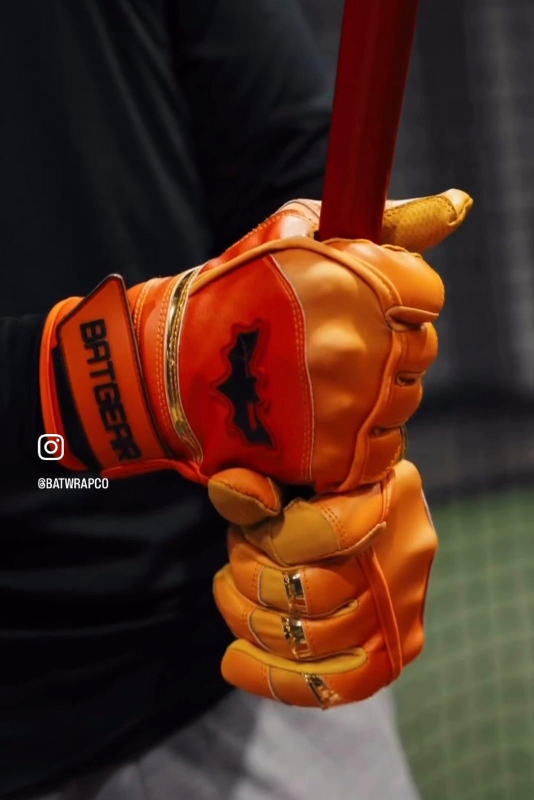 Orange Sunset Batting Glove - Bat Wraps