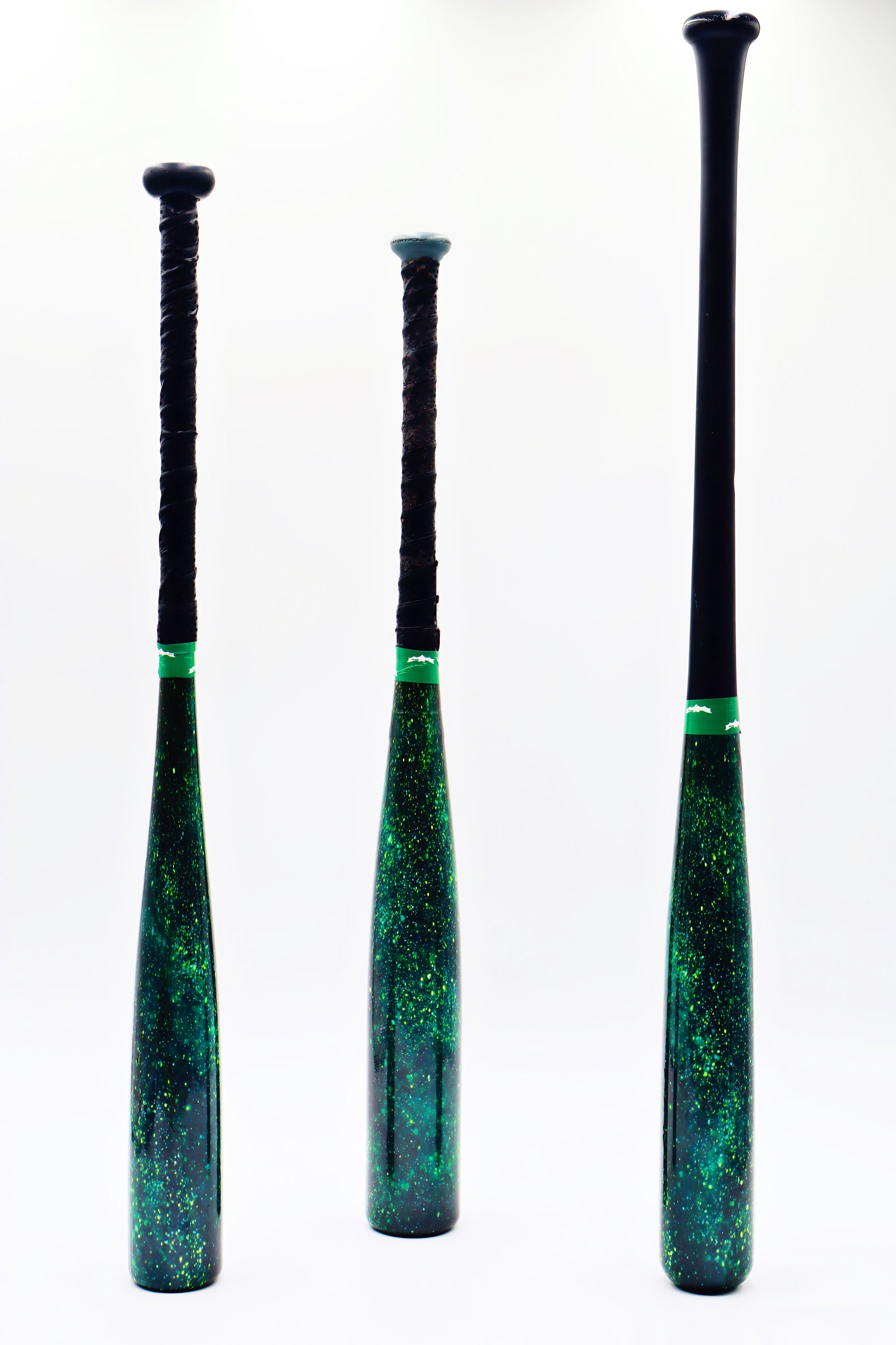 Green Galaxy Bat Wrap For Composite, Wood , Alloy & Whiffle Bats - Bat Wraps