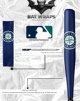 MLB Seattle Mariners Bat Wrap For Composite & Wood Bat - Bat Wraps
