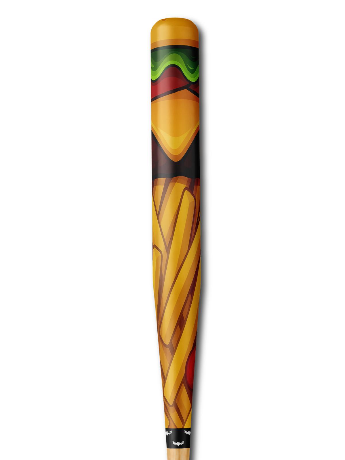 Hamburger Bat Wrap For Composite, Wood , Alloy & Whiffle Bats - Bat Wraps